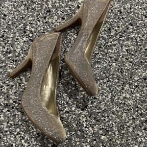 Elegant Silver Glitter Heels Kelly and Kate